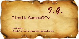 Ilcsik Gusztáv névjegykártya