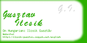 gusztav ilcsik business card